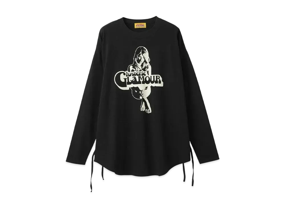 HYSTERIC GLAMOUR Heaven Tonight Oversized T-Shirt "Black"