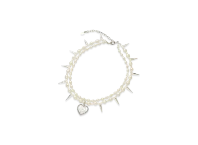 HYSTERIC GLAMOUR Hysteric Woman Pearl Stud Necklace "Silver"