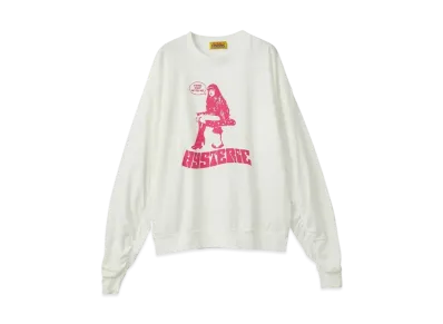 HYSTERIC GLAMOUR Come Trip Whth Me Oversized T-Shirt "White"