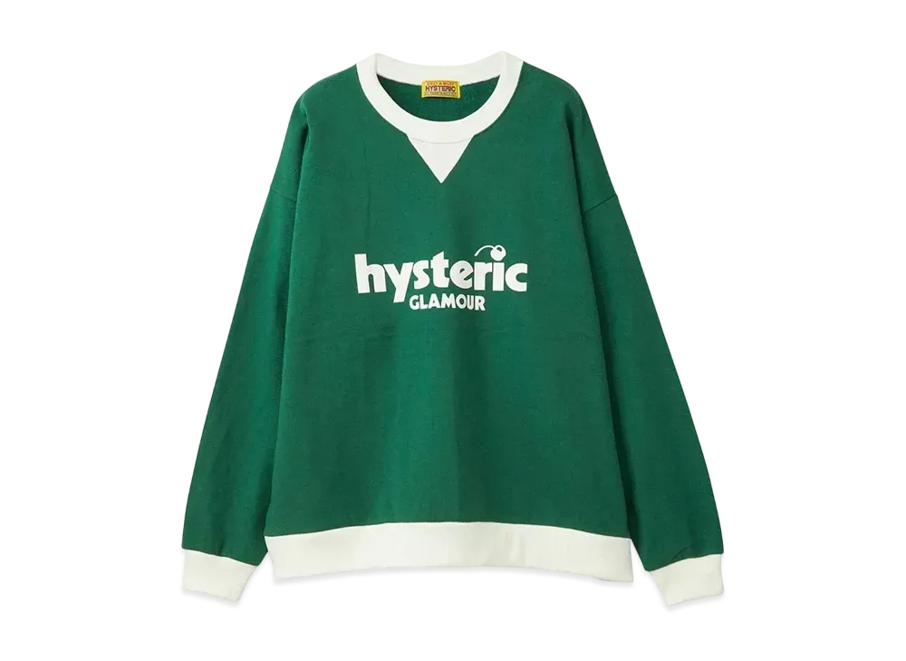 HYSTERIC GLAMOUR Cherry Logo Oversized Sweatshirt "Green"