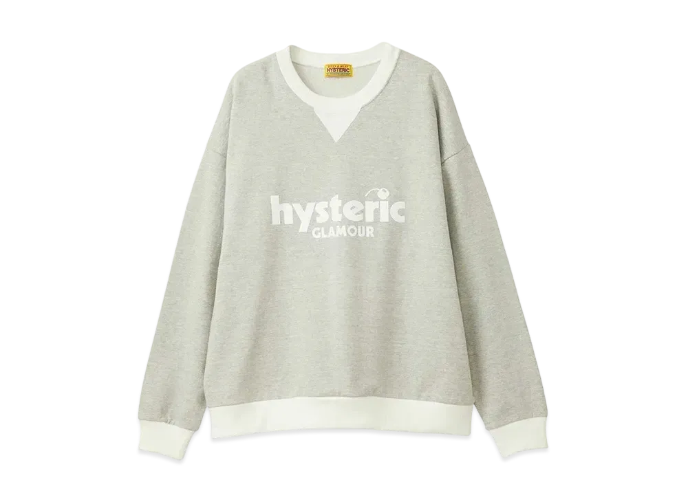 HYSTERIC GLAMOUR Cherry Logo Oversized Sweatshirt "Top Gray"