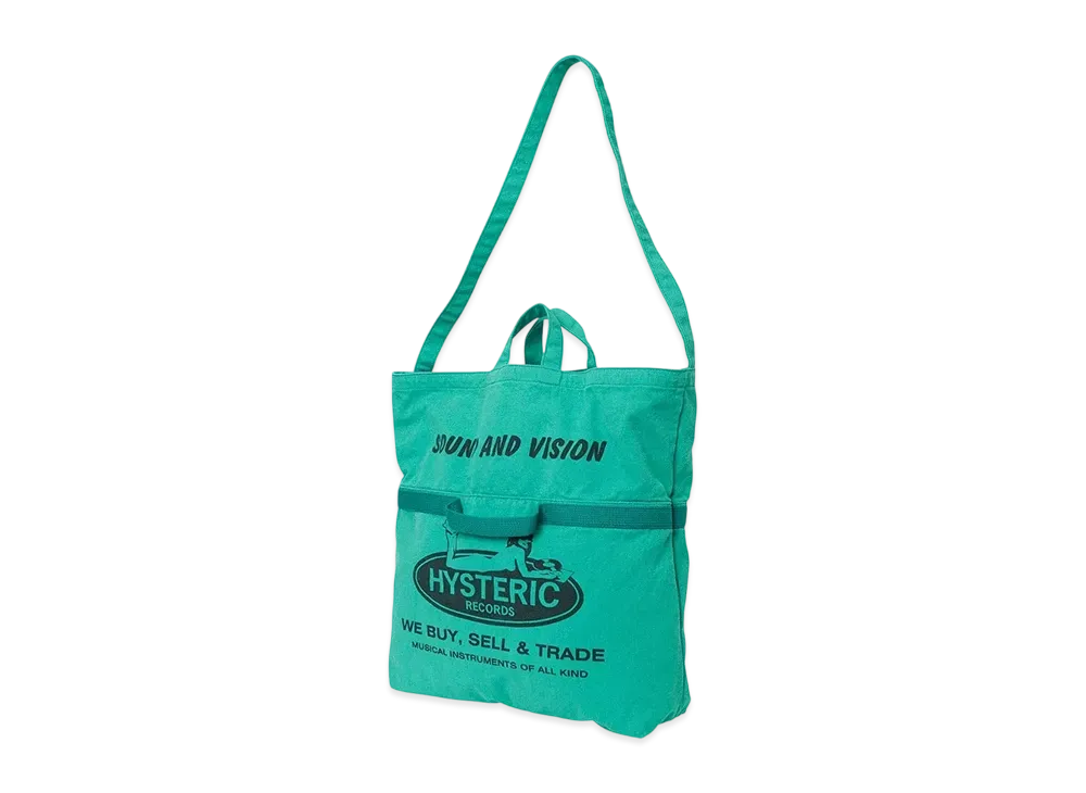 HYSTERIC GLAMOUR Hysteric Records 2Way Tote Bag "Blue"