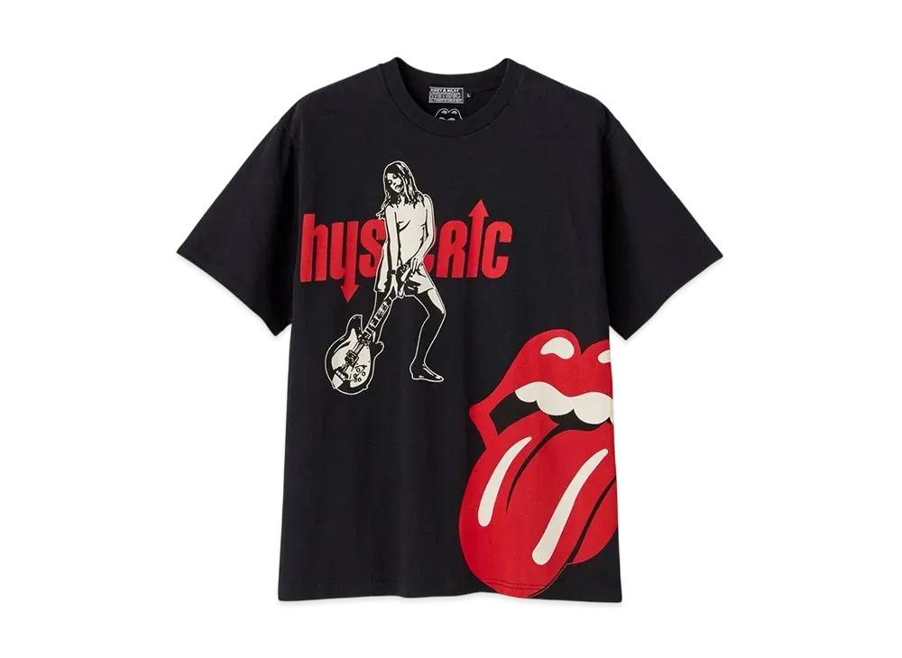HYSTERIC GLAMOUR x THE ROLLING STONES Girl/Tongue T-Shirt "Black"
