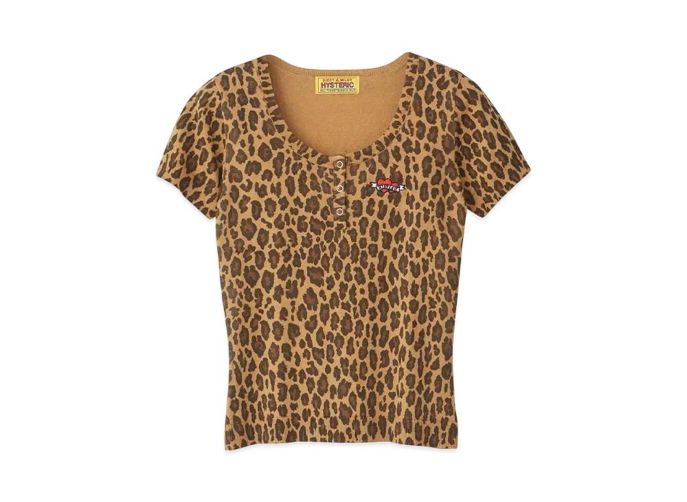 HYSTERIC GLAMOUR Leopard Pattern Pullover "Beige"