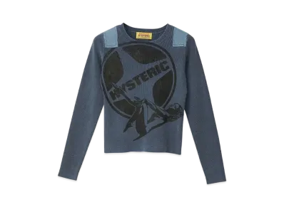 HYSTERIC GLAMOUR Leisure Woman Short Length Pullover "Blue"