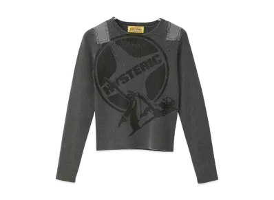 HYSTERIC GLAMOUR Leisure Woman Short Length Pullover "Black"