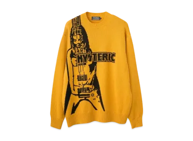 HYSTERIC GLAMOUR Flying V-Knit Sweater "Yellow"