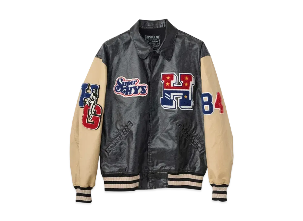 HYSTERIC GLAMOUR HG Varsity Patch Jacket "Black"