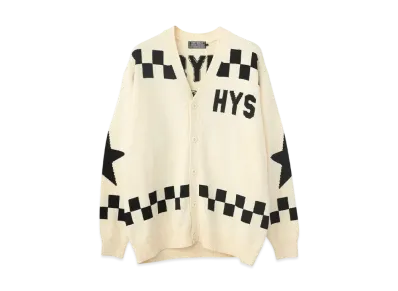 HYSTERIC GLAMOUR In The Studio Knit Cardigan "White"