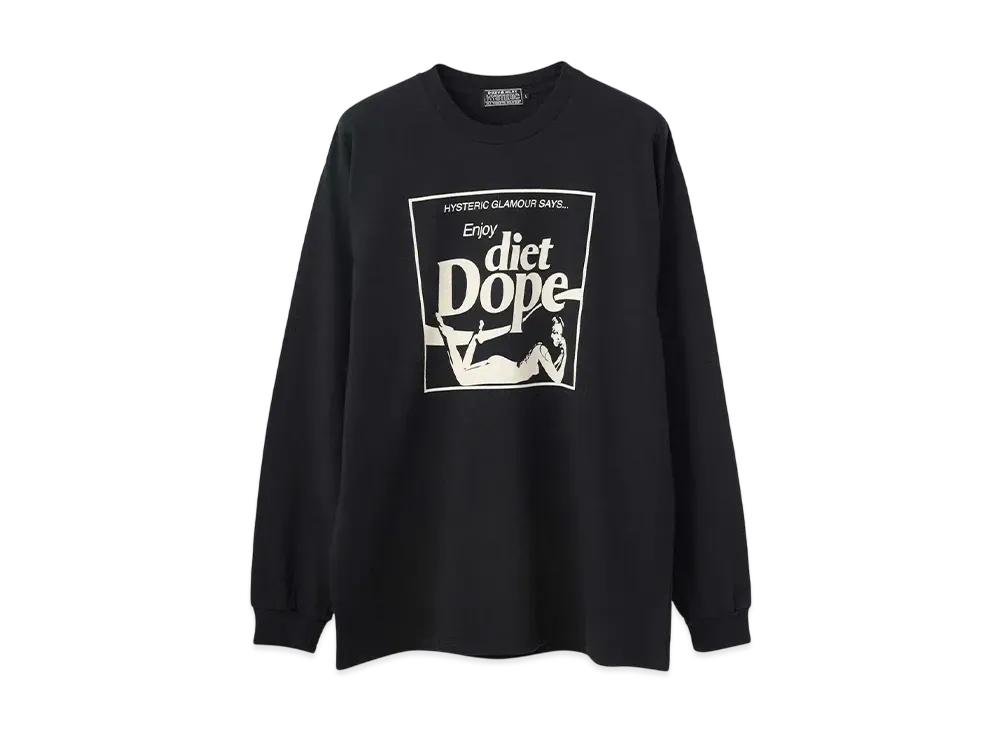 HYSTERIC GLAMOUR Diet Dope T-Shirt "Black"