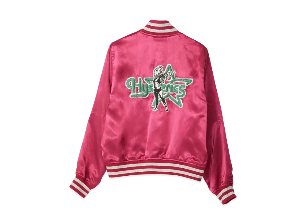 HYSTERIC GLAMOUR Star Woman Embroidery Sukajan "Pink"