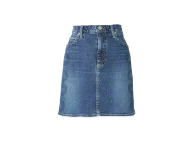 HYSTERIC GLAMOUR Snake Loop Tight Denim Skirt "Light Indigo Blue"