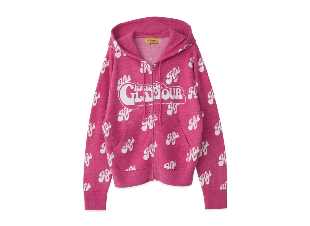 HYSTERIC GLAMOUR Swash Monogram Jacquard Parka "Red"