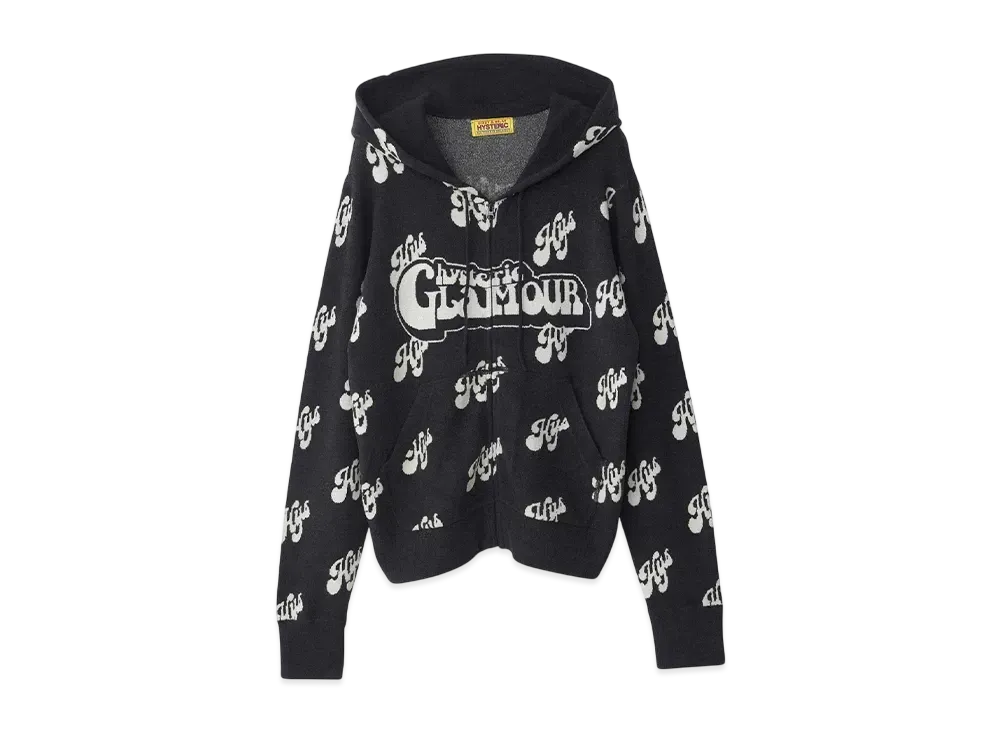 HYSTERIC GLAMOUR Swash Monogram Jacquard Parka "Black"