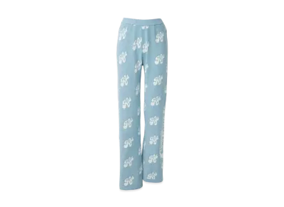 HYSTERIC GLAMOUR Swash Monogram Pattern Jacquard Flare Pants "Blue"