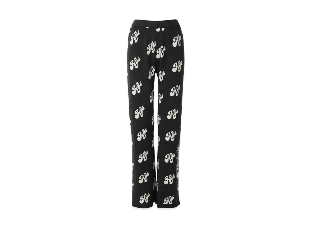 HYSTERIC GLAMOUR Swash Monogram Pattern Jacquard Flare Pants "Black"