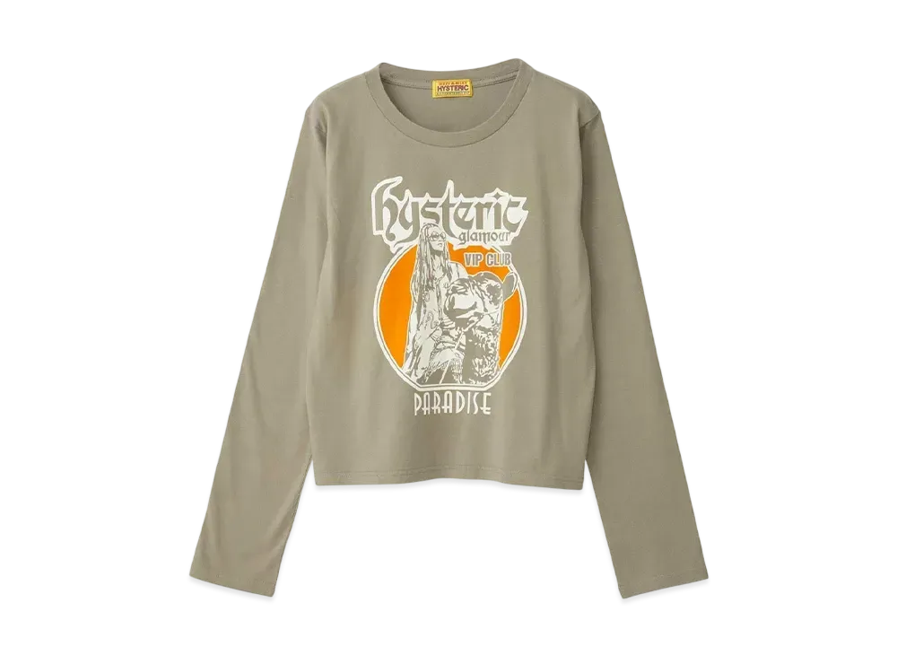 HYSTERIC GLAMOUR Hysteric Vip Club Short Length T-Shirt "Khaki"