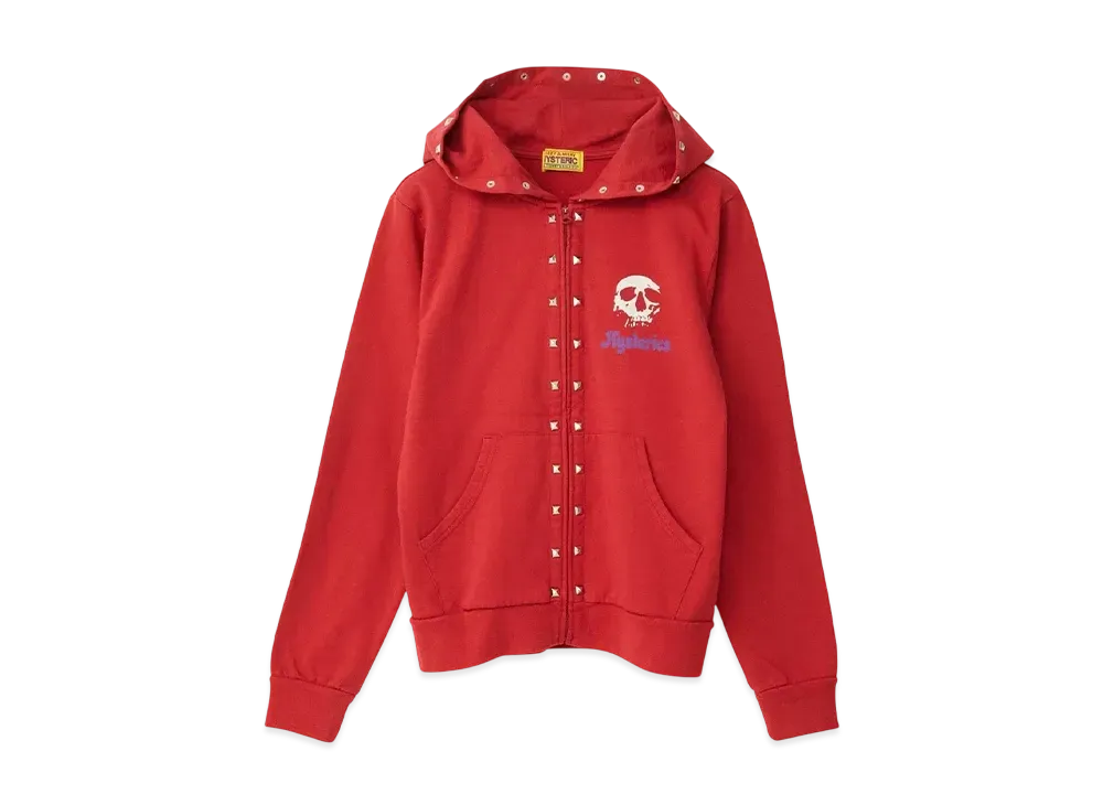 HYSTERIC GLAMOUR Skull Berry Short Hoodie "Red"