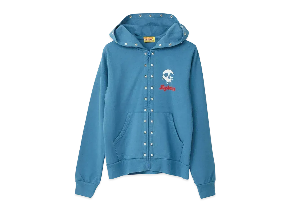 HYSTERIC GLAMOUR Skull Berry Short Hoodie "Blue"