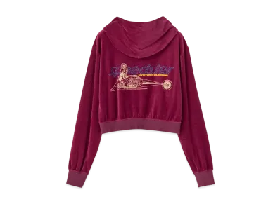 HYSTERIC GLAMOUR Speedster Short Hoodie "Red"