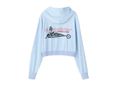 HYSTERIC GLAMOUR Speedster Short Hoodie "Blue"