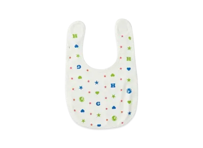 HYSTERIC GLAMOUR Circle Girl Monogram Reversible Bib "White"