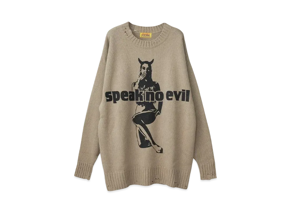 HYSTERIC GLAMOUR Speak No Evil One Piece "Beige"