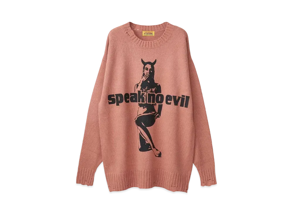 HYSTERIC GLAMOUR Speak No Evil One Piece "Pink"