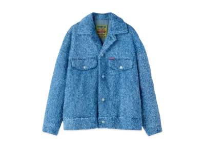 HYSTERIC GLAMOUR Faux Fur Blouson "Light Indigo Blue"