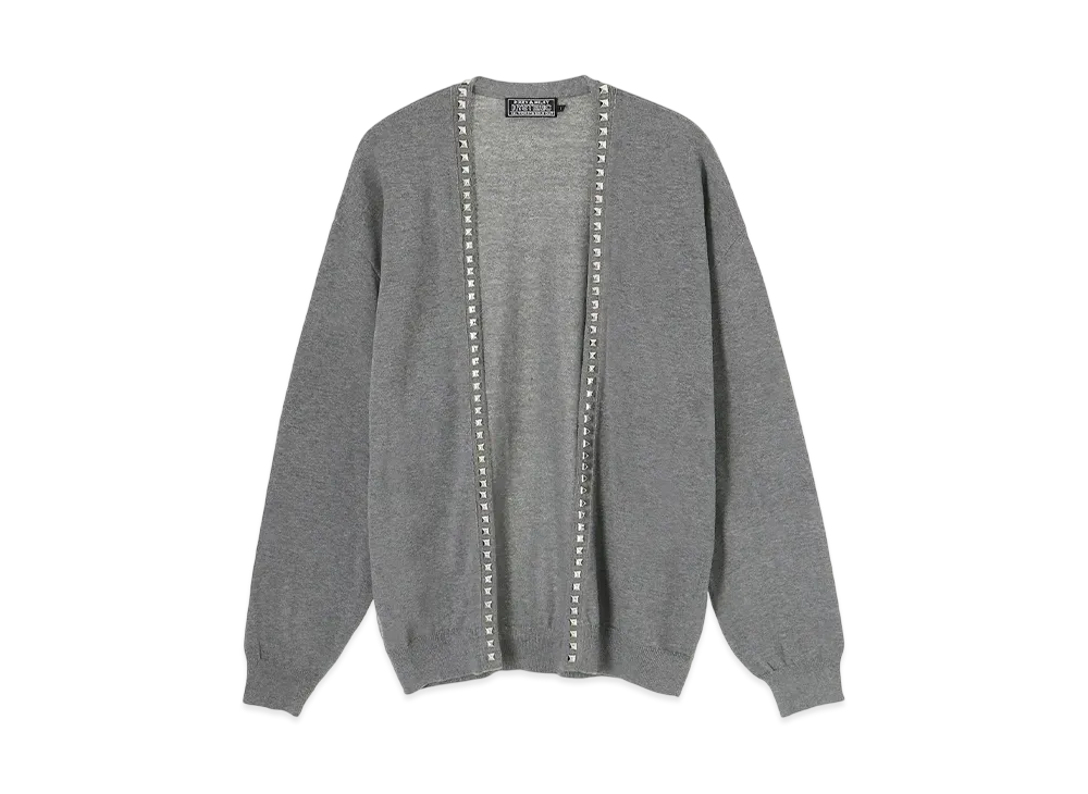 HYSTERIC GLAMOUR Studded Cardigan "Top Gray"