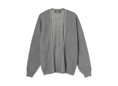 HYSTERIC GLAMOUR Studded Cardigan "Top Gray"