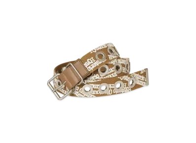 HYSTERIC GLAMOUR Type Logo Eyelet Tape Belt "Beige"