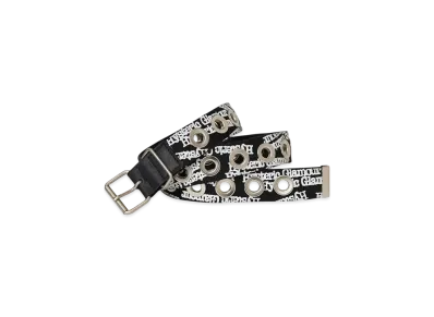 HYSTERIC GLAMOUR Type Logo Eyelet Tape Belt "Black"