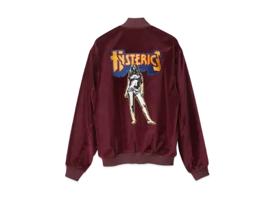 HYSTERIC GLAMOUR Bad Ass Mama Embroidery Velveteen Sukajan "Red"