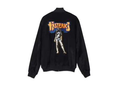 HYSTERIC GLAMOUR Bad Ass Mama Embroidery Velveteen Sukajan "Black"