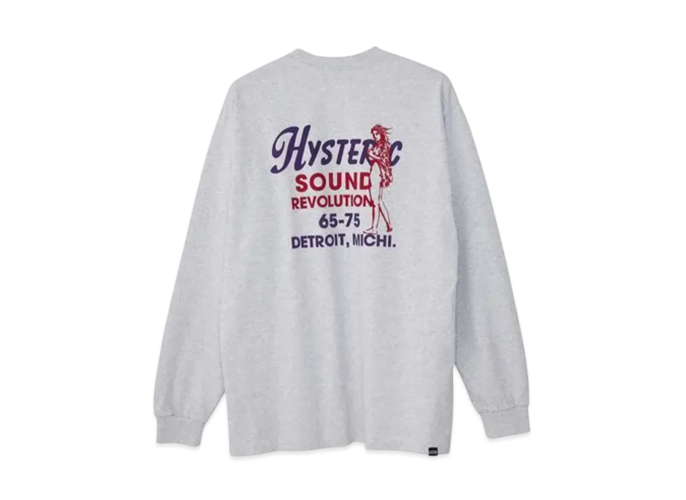 HYSTERIC GLAMOUR Sound Revolution T-Shirt "Top Gray"