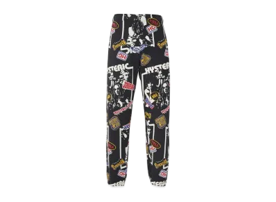 HYSTERIC GLAMOUR 4Girls Pattern Sweatpants "Black"
