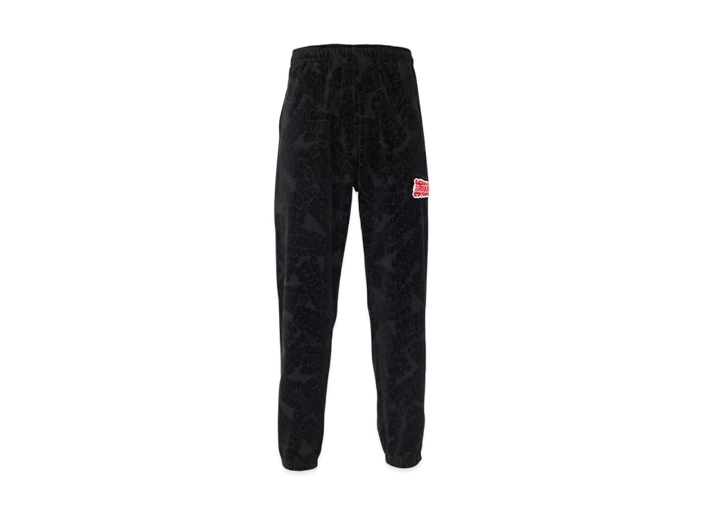 HYSTERIC GLAMOUR Flame Logo Pattern Jacquard Sweatpants "Black"