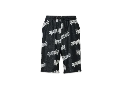 HYSTERIC GLAMOUR Slanted Logo Pattern Shorts "Black"