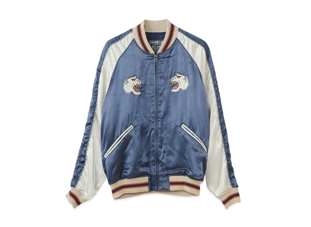 ヒステリックグラマー フレイミングユースエンブロイダリースカジャン "ネイビー"