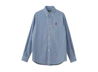 HYSTERIC GLAMOUR Vixen Line Embroidery Button Down Shirt "Blue"