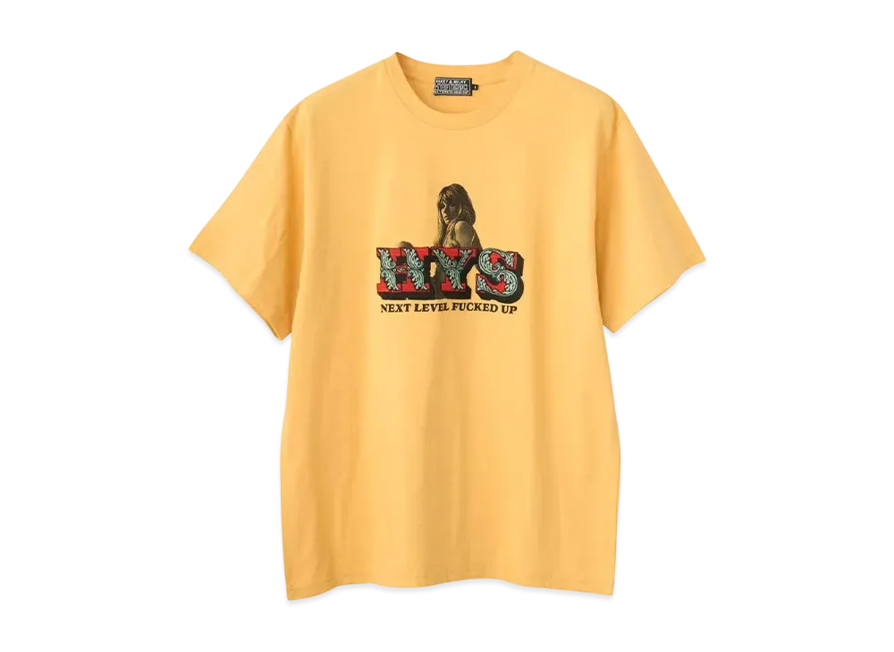 HYSTERIC GLAMOUR Next Level Embroidery T-Shirt "Yellow"
