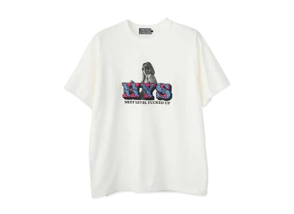 HYSTERIC GLAMOUR Next Level Embroidery T-Shirt "White"