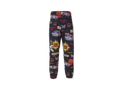 HYSTERIC GLAMOUR Love Maker Pattern Sweatpants "Black"