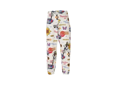 HYSTERIC GLAMOUR Love Maker Pattern Sweatpants "Gray"