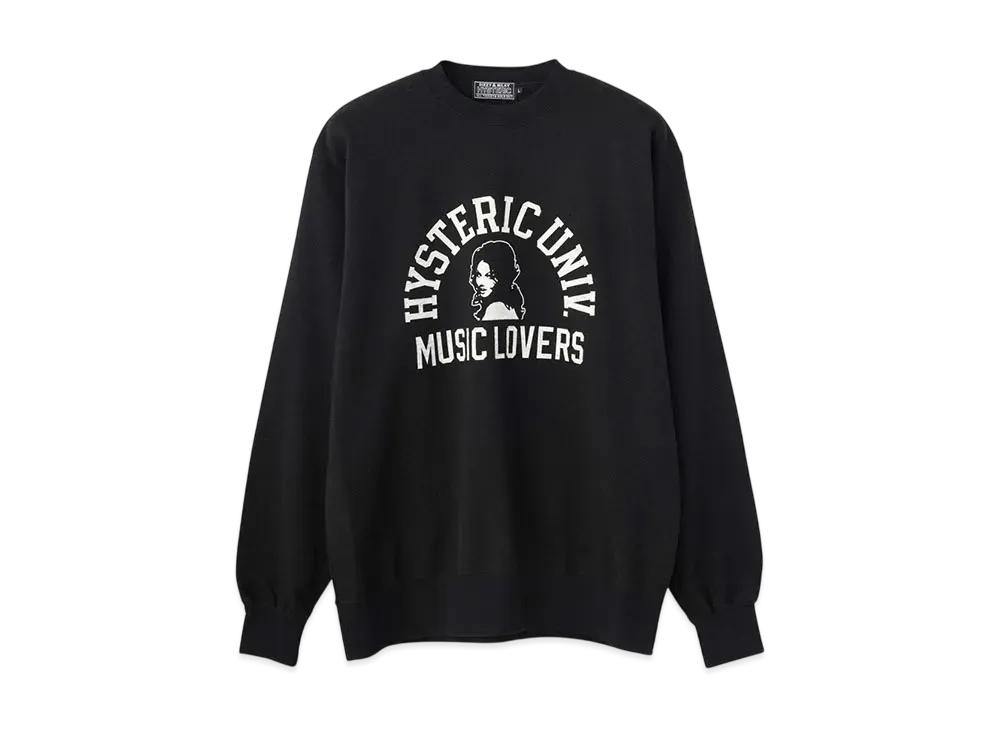HYSTERIC GLAMOUR Music Lovers Sweatshirt "Black"