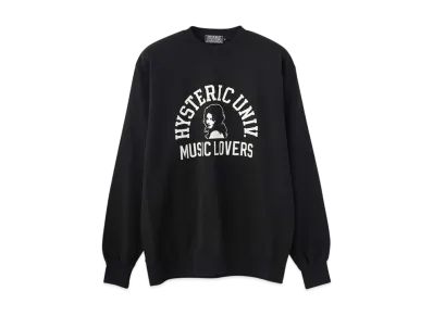 HYSTERIC GLAMOUR Music Lovers Sweatshirt "Black"
