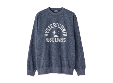 HYSTERIC GLAMOUR Music Lovers Sweatshirt "Navy"