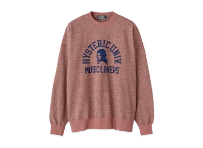 HYSTERIC GLAMOUR Music Lovers Sweatshirt "Red"