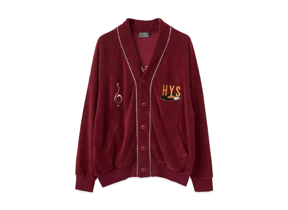 HYSTERIC GLAMOUR Break It Up Embroidery Cardigan "Red"